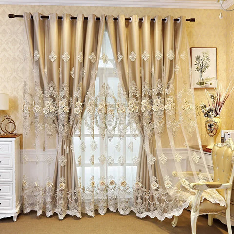 Luxury Villa Flower Curtain